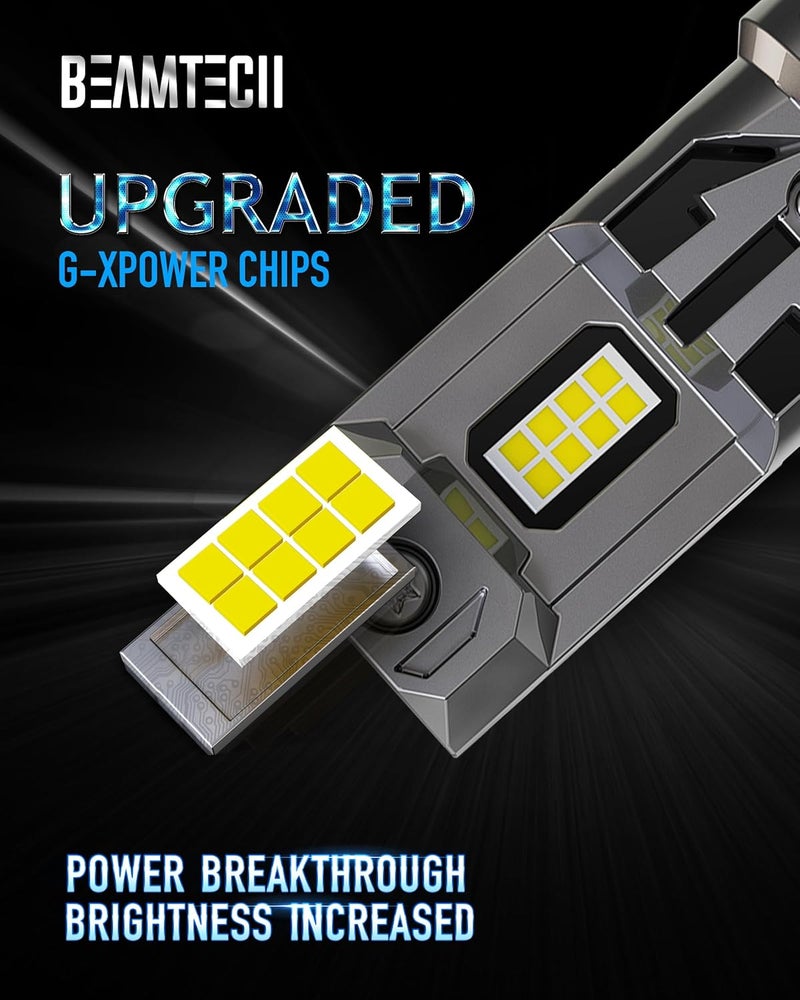 BEAMTECH H7 Light Bulbs, No Adapter Needed, 500% Brightness 6500K White, Off-Road Used Fog Light, Pack of 2 - Image 4